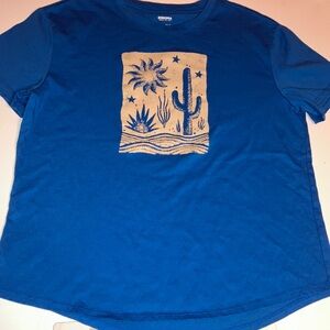 Sonoma Blue Short‎ Sleeve Tee with Desert Graphic  🌵 ☀️